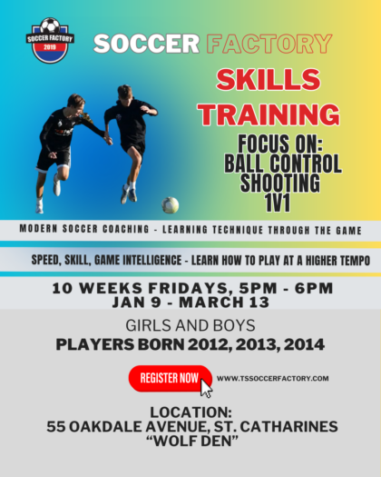 1v1 SKILLS, 10 WEEKS Players Ages 2012,2013,2014